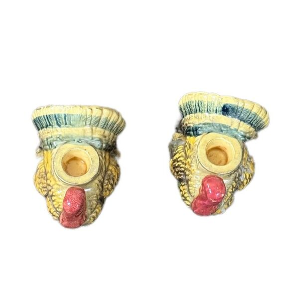 Vintage  Napcoware thanksgiving, turkey candle holders ceramic  - Picture 8 of 10